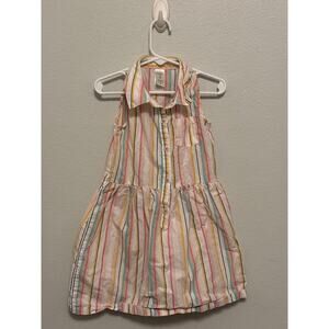 Girls Size 5 Carter’s Kid - Sleeveless Button-Front Striped Dress